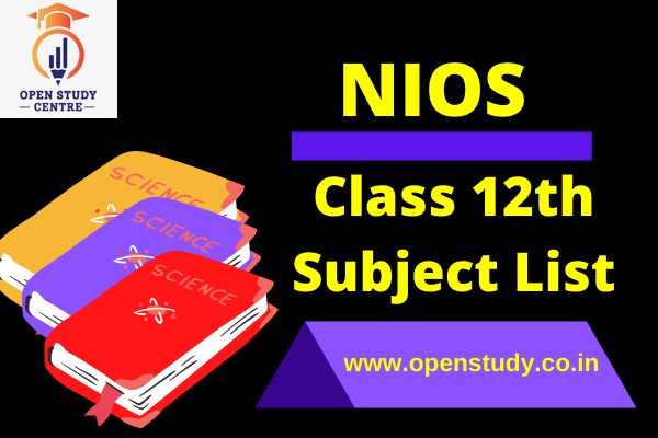 NIOS Class 12th Subject List